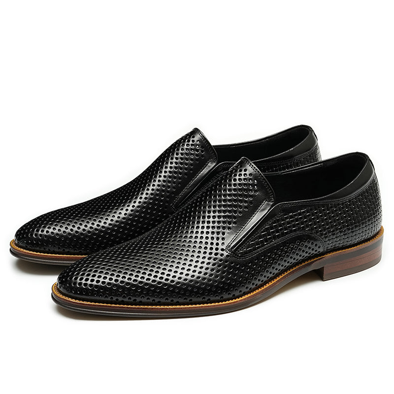 Men's Perforated Leather Loafers