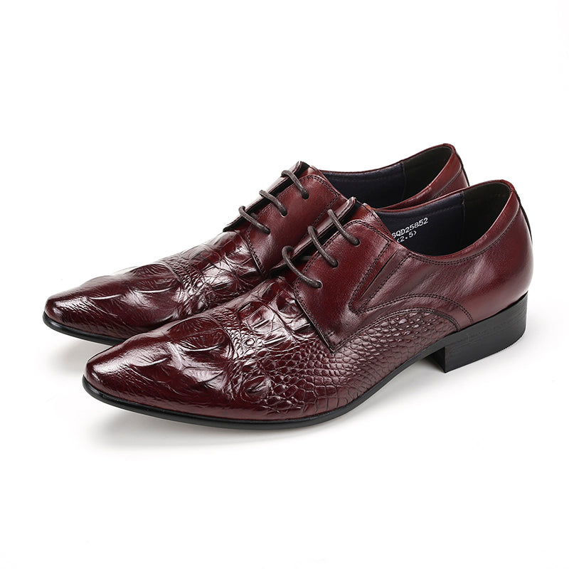 Men’s Glossy Leather Derby Shoes