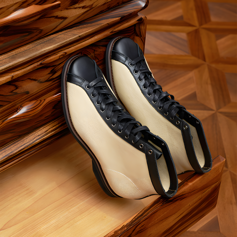 Vintage Canvas & Leather High-Top Boots