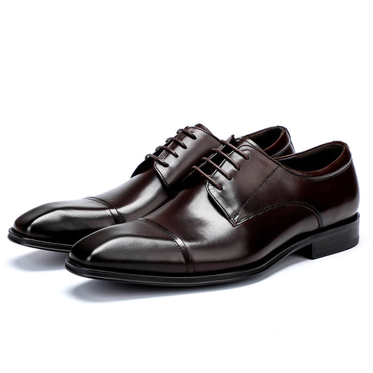 Men's Pointed-Toe Derby Shoes Sleek Style