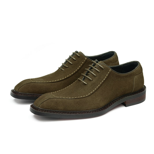 Men's Suede Oxford Shoes: Breathable Comfort & Refined Stitching Detailing