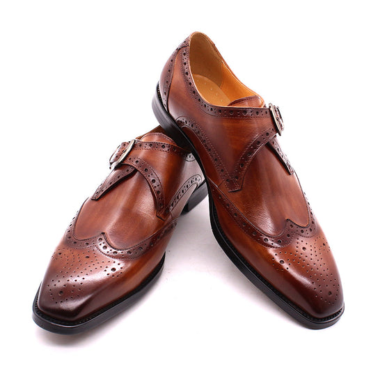 Men’s Wingtip Monk Strap Shoes
