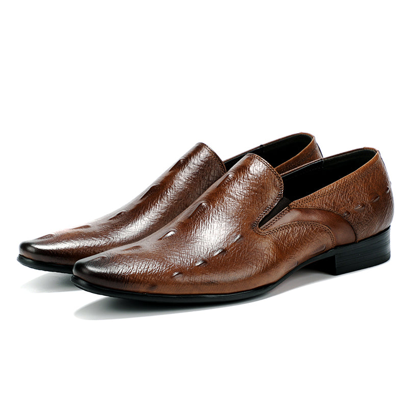 Men’s Exotic Crocodile-Embossed Leather Loafers