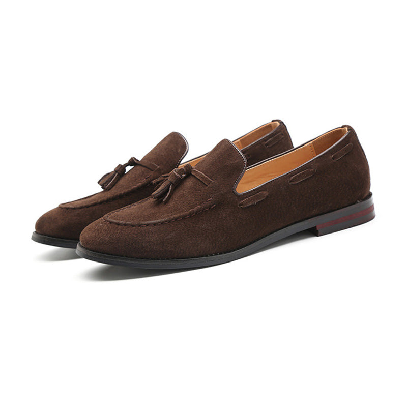 Men's Tassel Suede Loafers Sophisticated Casual Style