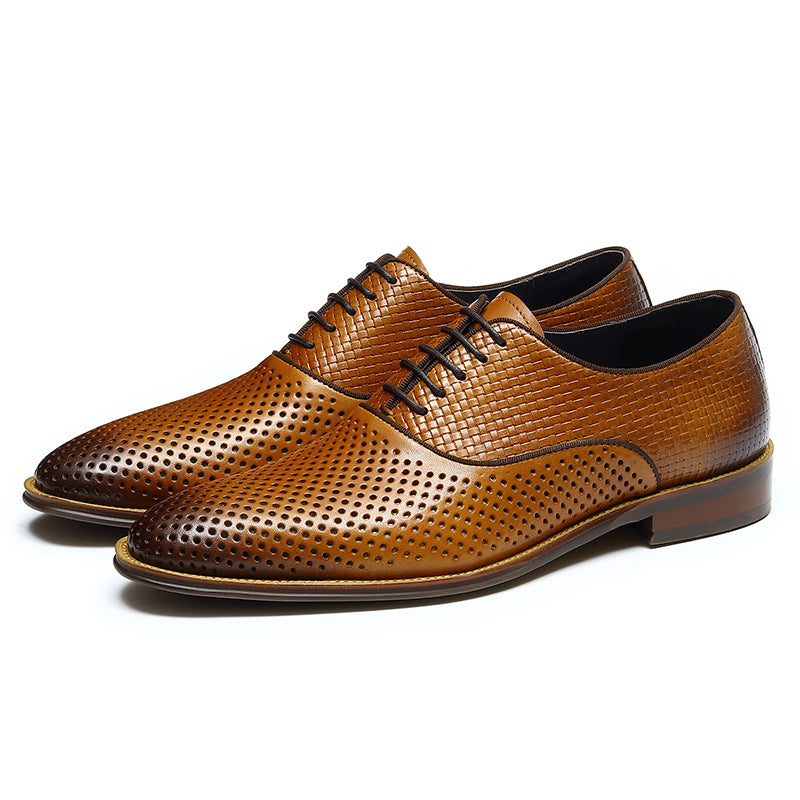 Men's Perforated Oxford Shoes Breathable Mesh