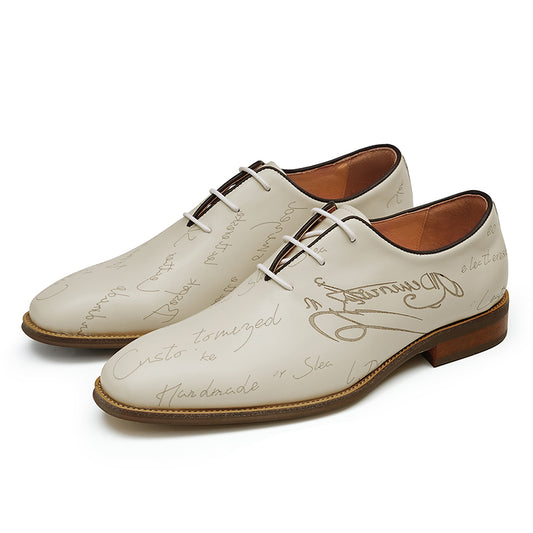 Men's Oxfords Shoes Handwritten Dress Shoes