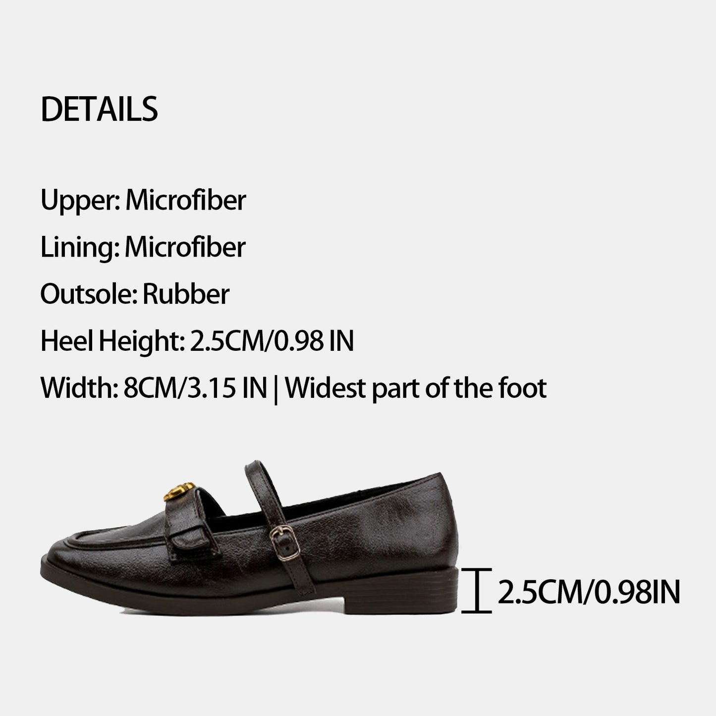 Women's Loafers with Flats with Embellished Straps & Square Toe