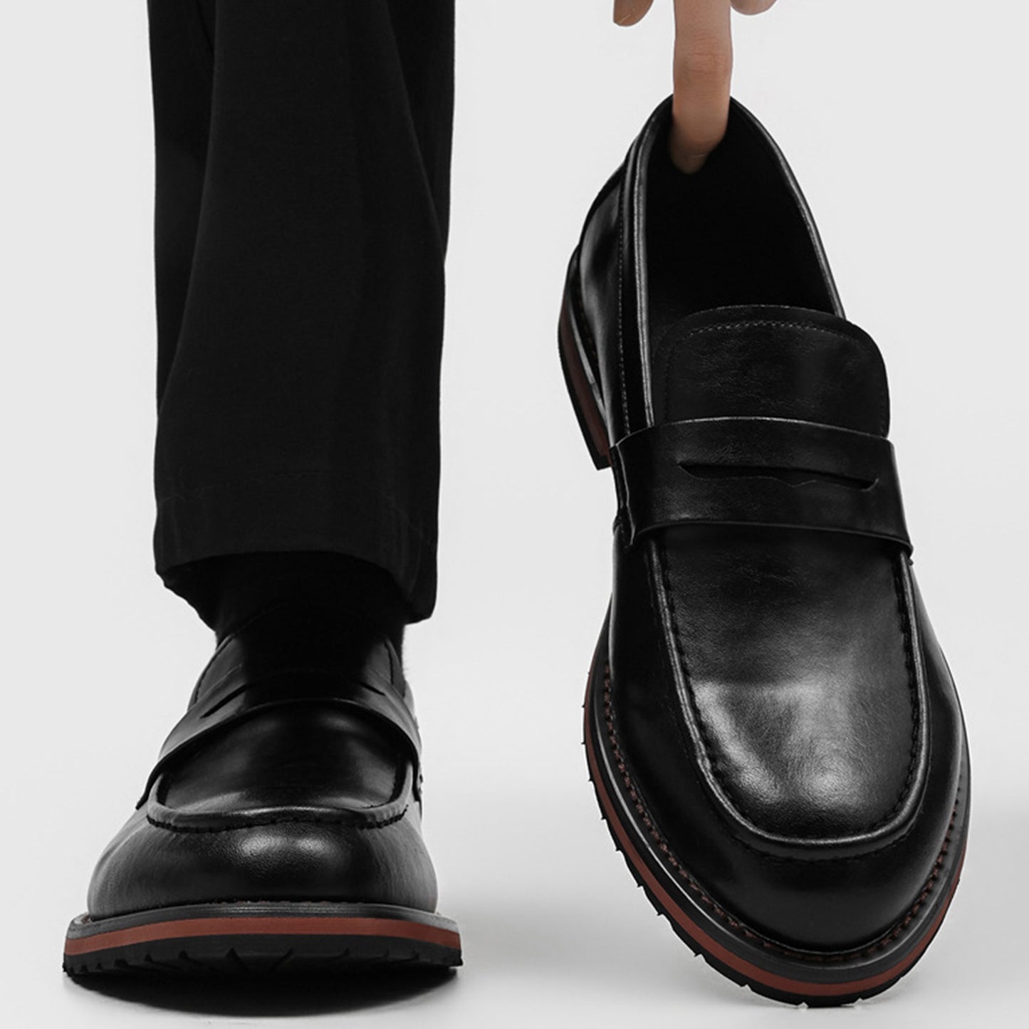 Classic Men's Loafer with Signature Strap Design