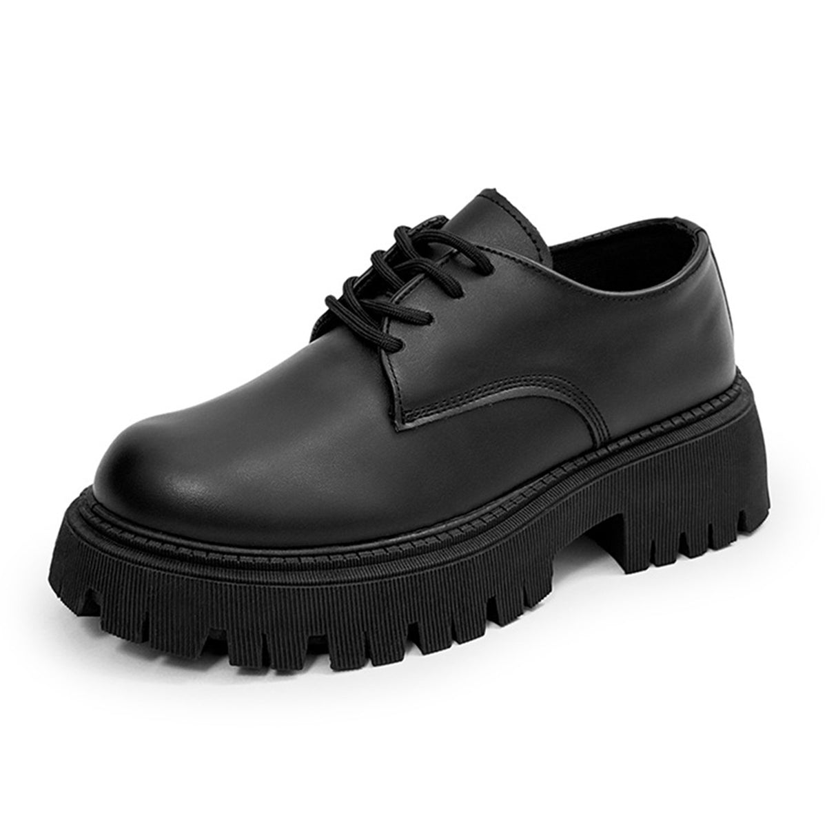 Men's Artistic Derby Shoes | with Chunky Lug Sole & Brushstroke Detail