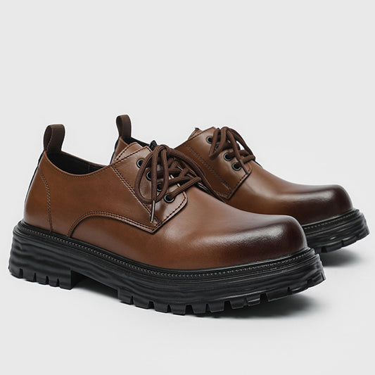 Men's Derby Shoes Heritage-Inspired Lace-Up with Rounded Toe & Bold Sole