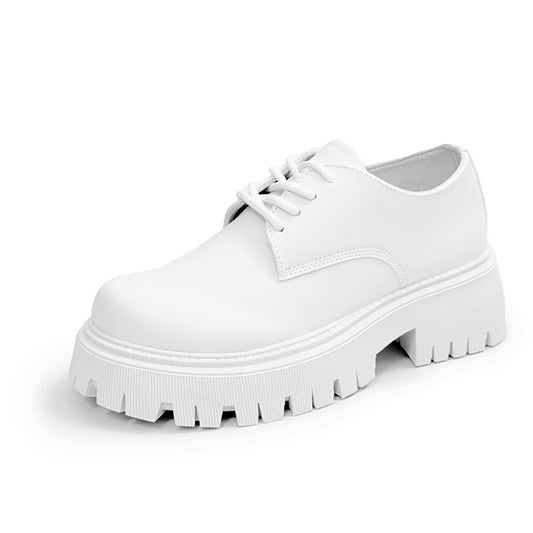 Men's Artistic Derby Shoes | with Chunky Lug Sole & Brushstroke Detail