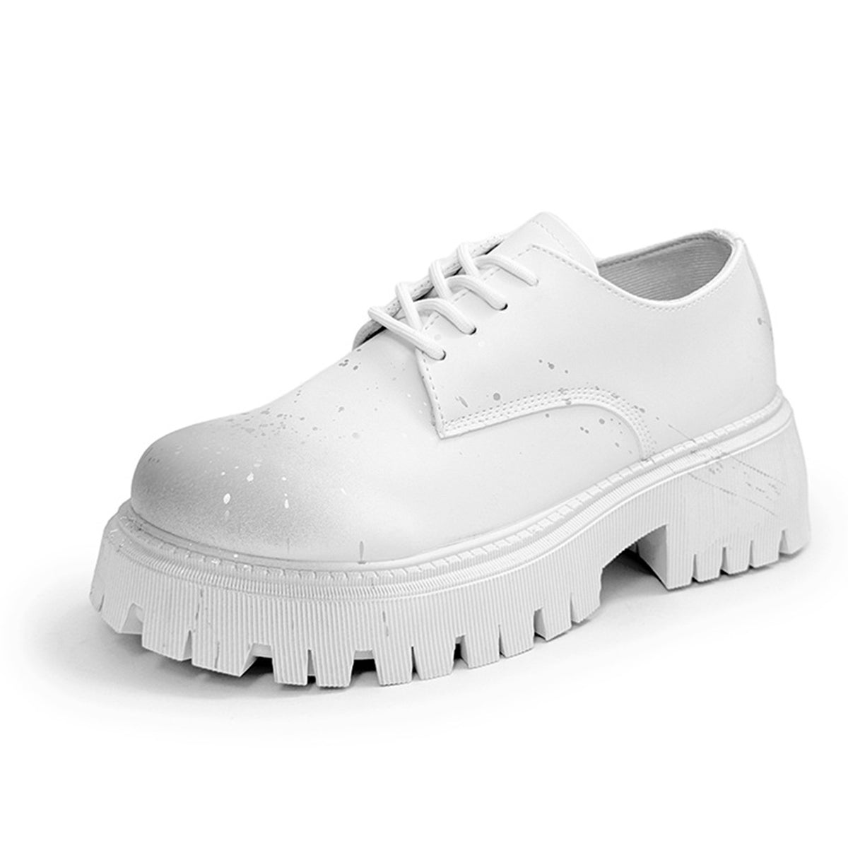 Men's Artistic Derby Shoes | with Chunky Lug Sole & Brushstroke Detail