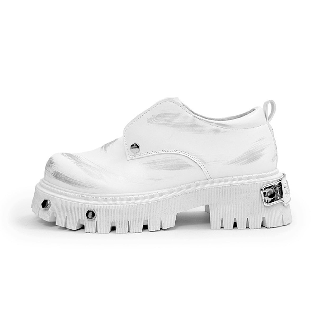 Men's Chunky Platform Derby Shoes | with Metallic Studs